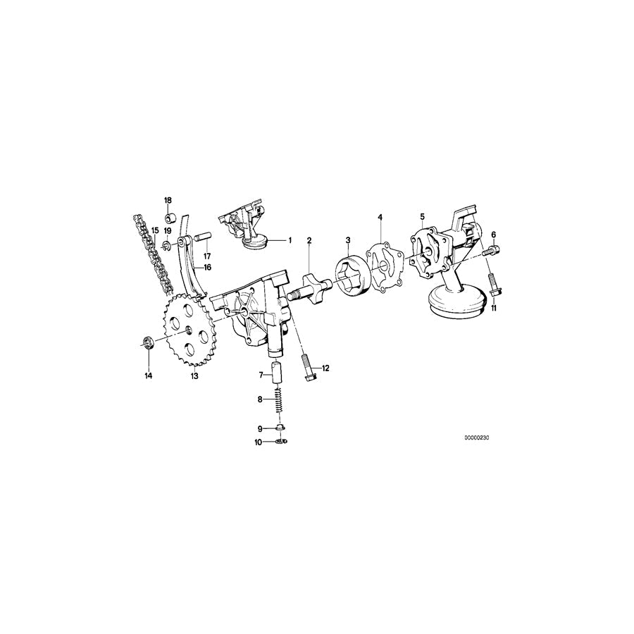 Genuine BMW 11411289145 E34 E32 Oil Pump Cover (Inc. 535i, 735iL & 735i) | ML Performance US Car Parts