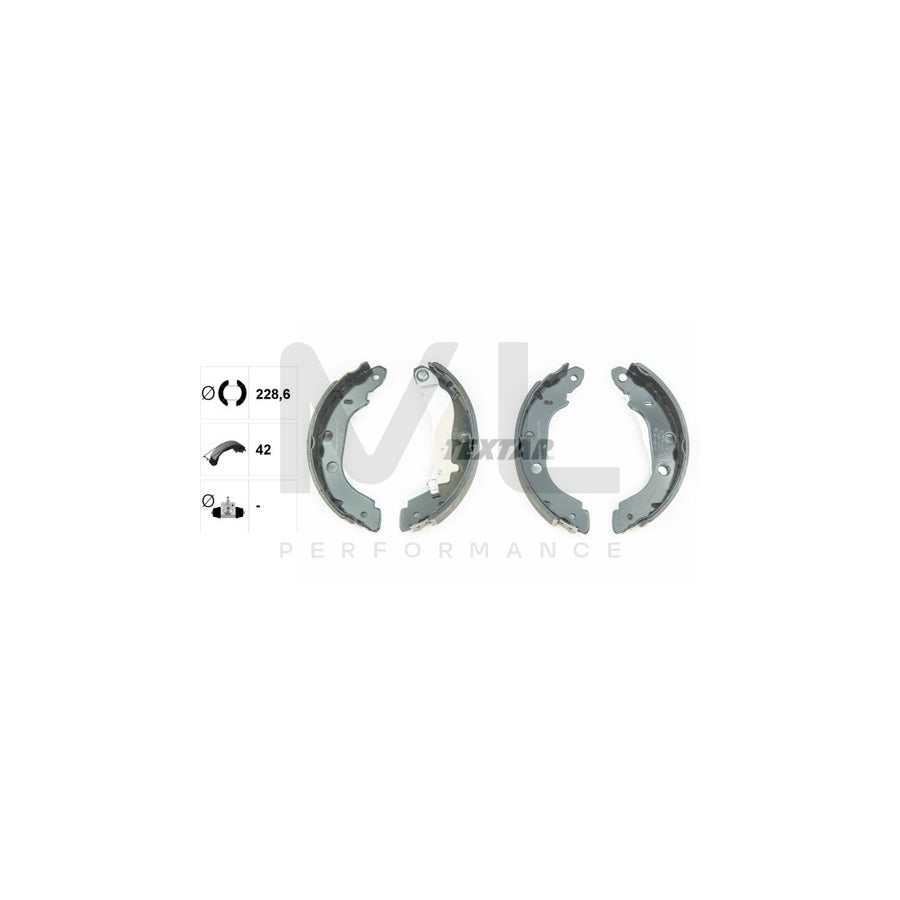 TEXTAR 91052700 Brake Shoe Set with handbrake lever | ML Performance Car Parts