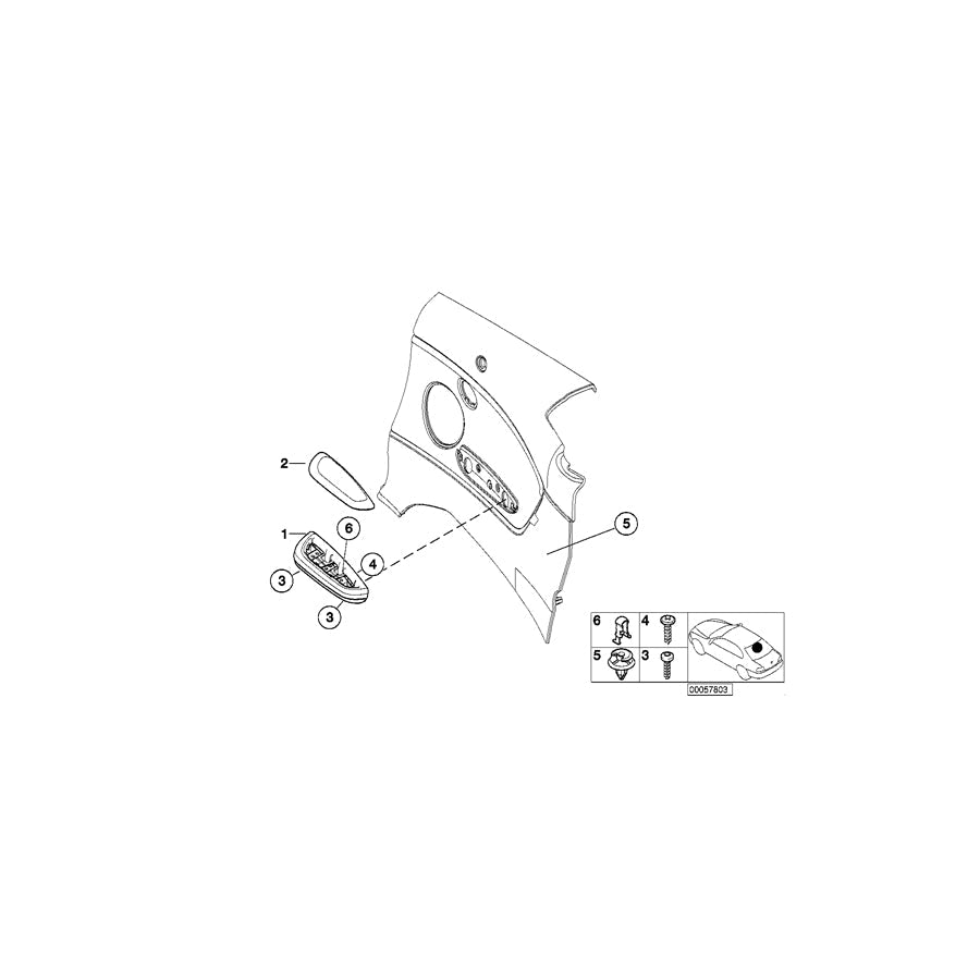 Genuine BMW 51438262392 E46 Armrest Upper Part Rear Right HELLBEIGE (Inc. 318Ci, 330Ci & 320Ci) | ML Performance UK Car Parts