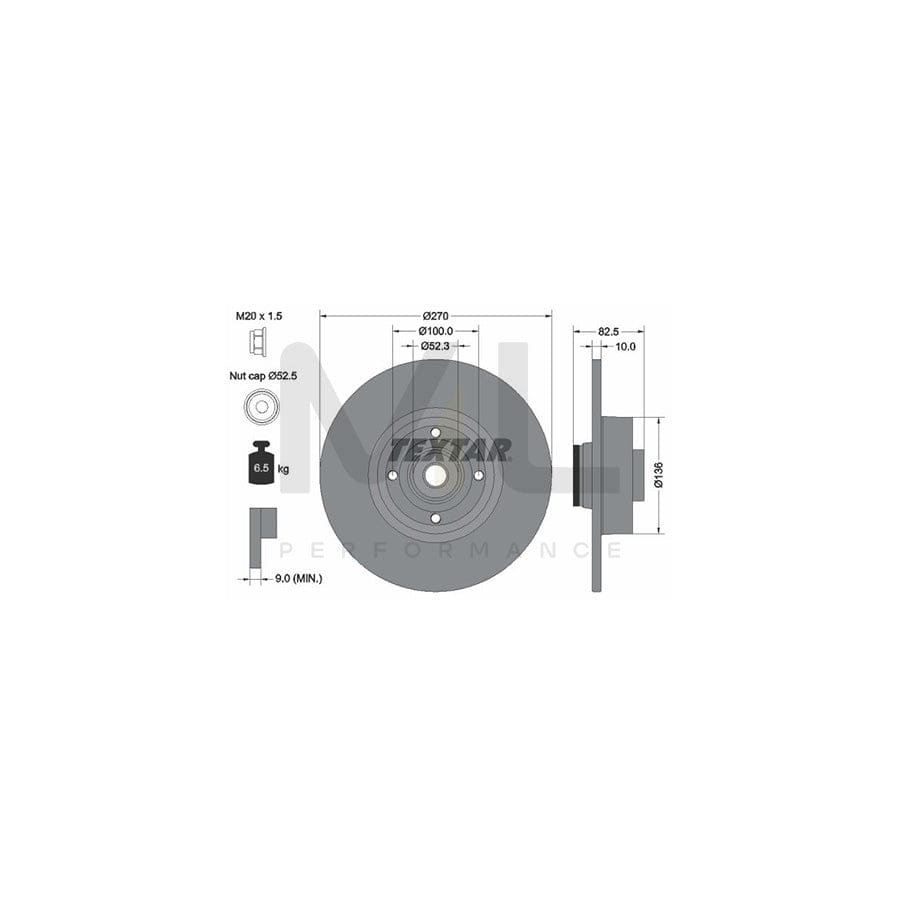 TEXTAR PRO 92154503 Brake Disc Solid, Coated, with integrated magnetic sensor ring, with wheel bearing | ML Performance Car Parts