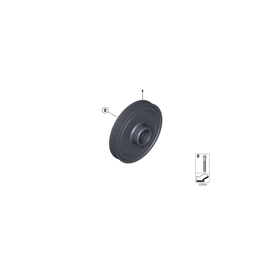 Genuine BMW 11238477129 Vibration Damper (Inc. Cooper SD ALL4, Cooper SD & Cooper D ALL4 1.6) | ML Performance US Car Parts