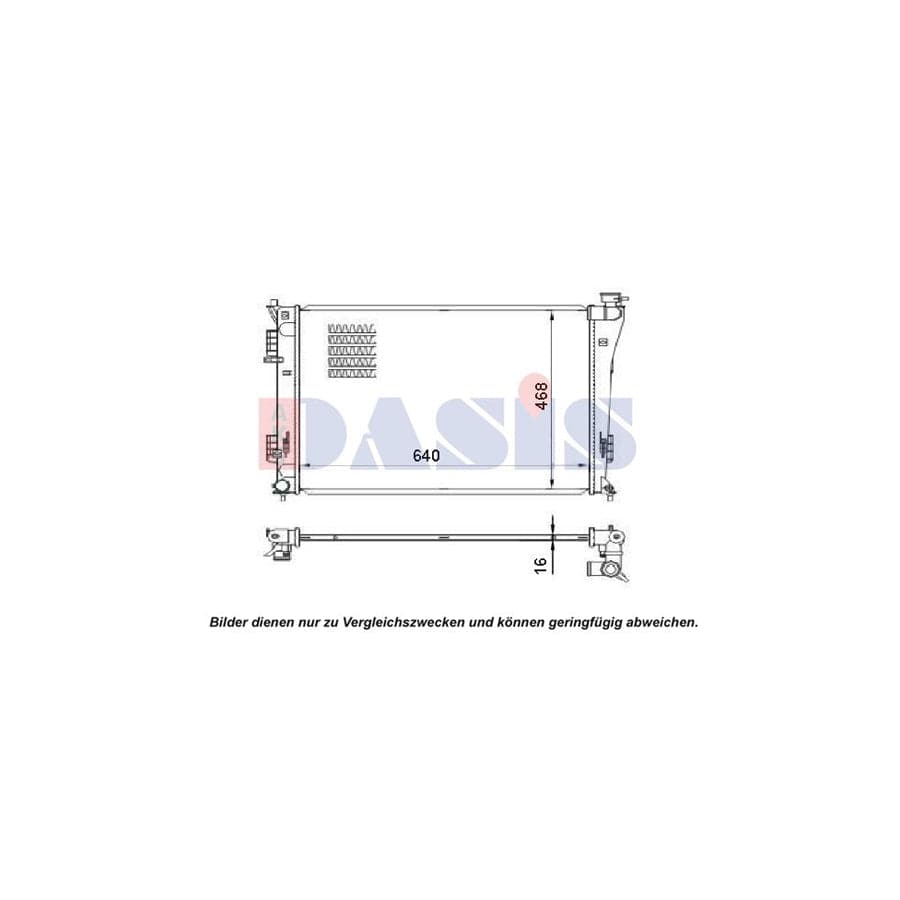 AKS Dasis 560074N Engine Radiator for Hyundai I40