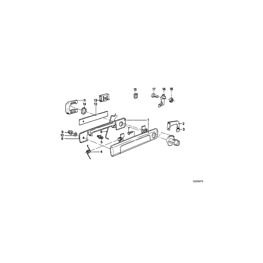 Genuine BMW 51211915967 E23 Door Handle Outer Left (Inc. 732i, 733i & 728i) | ML Performance UK Car Parts
