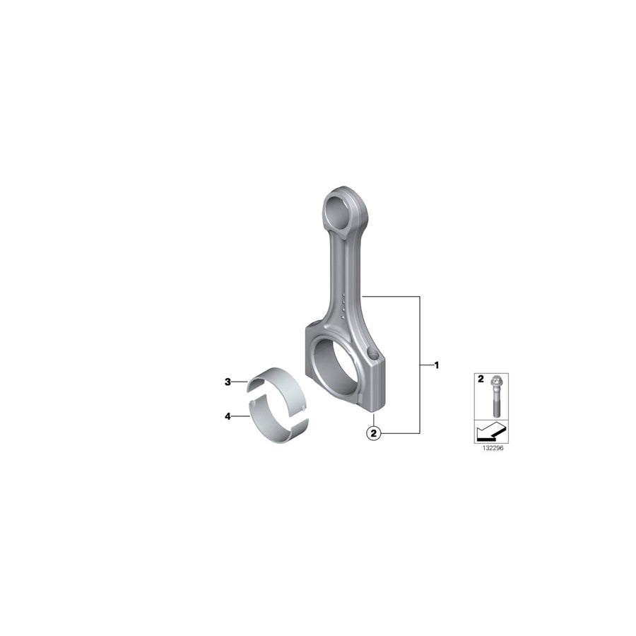 Genuine BMW 11240308859 E61 E83 Set Connecting Rod (Inc. X3 2.0d, 320d & 118d) | ML Performance US Car Parts