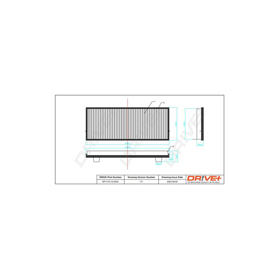 Dr!Ve+ DP1110.12.0034 Pollen Filter For Renault Espace IV (Jk)