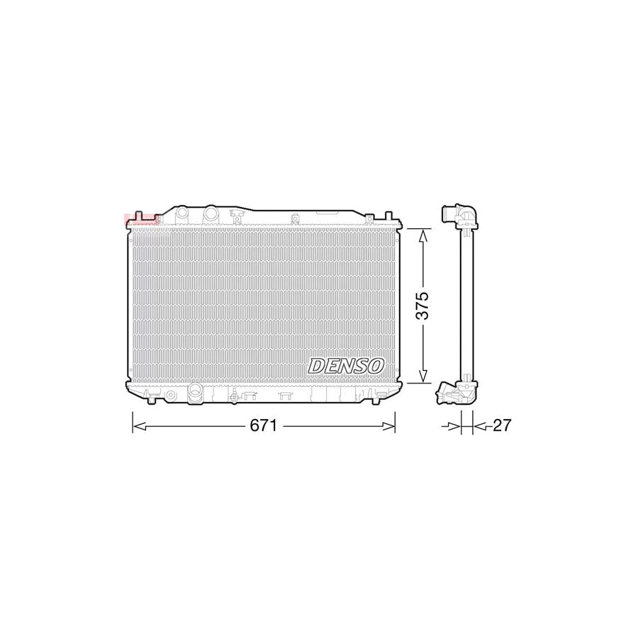 DENSO DRM40029 Engine Radiator for Honda CIVIC