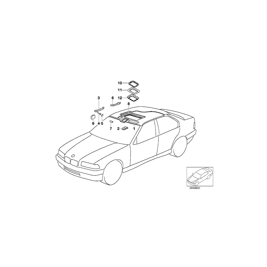 Genuine BMW 51168203984 E36 E46 Handle Rear GRAU (Inc. 323i, 325ti & 318i) | ML Performance UK Car Parts