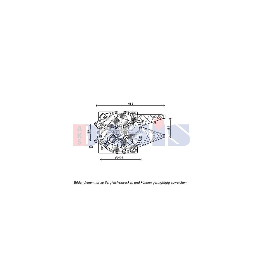 AKS Dasis 088055N Fan, Radiator