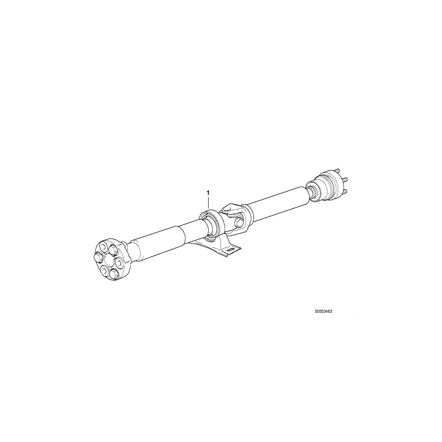 Genuine BMW 26101227993 E38 Drive Shaft Automatic Transmission L=1628MM (Inc. & 750iL) | ML Performance US Car Parts