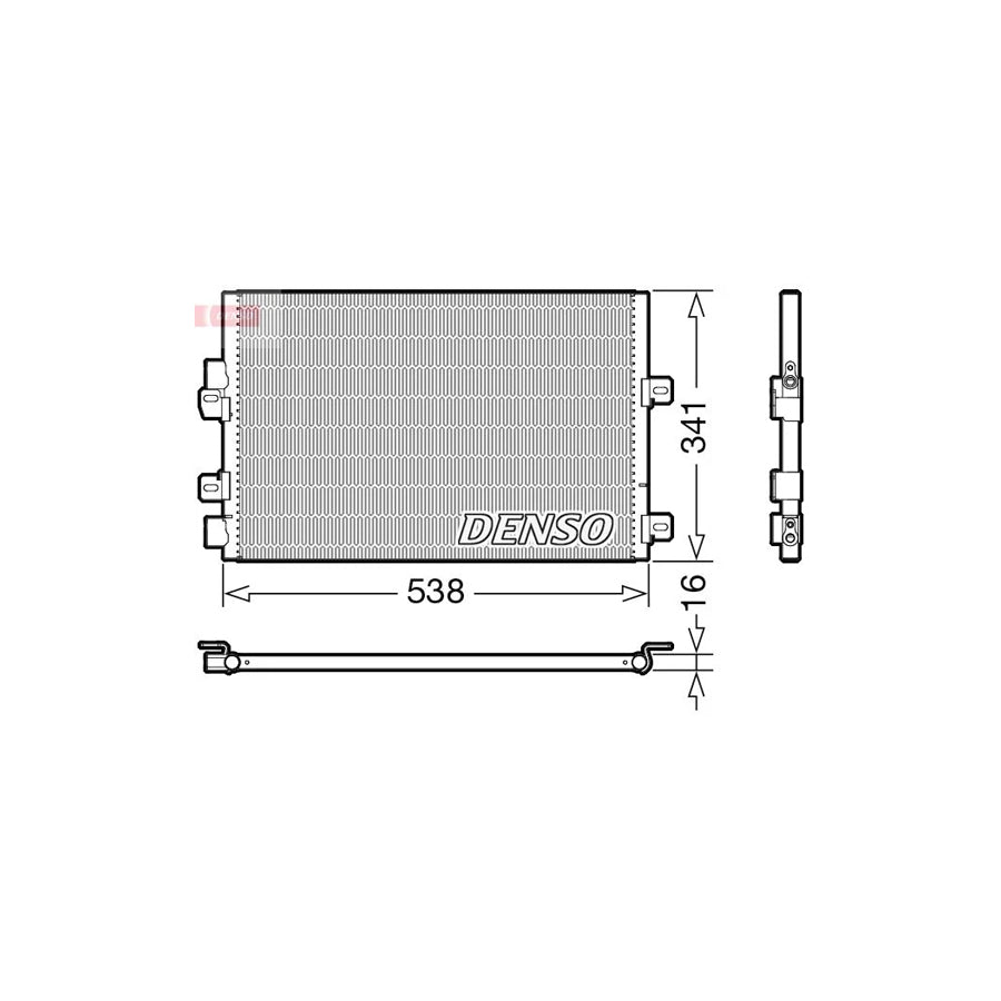DENSO DCN23028 Air Conditioning Condenser for Renault Kangoo