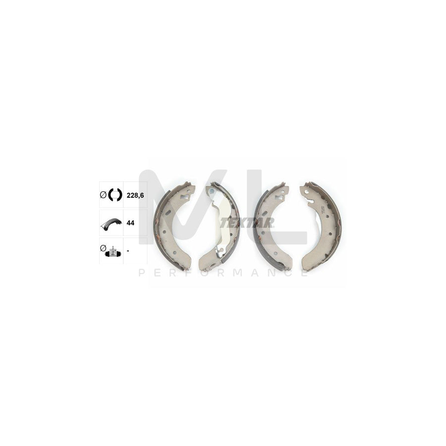 TEXTAR 91046100 Brake Shoe Set for FORD ESCORT with handbrake lever | ML Performance Car Parts
