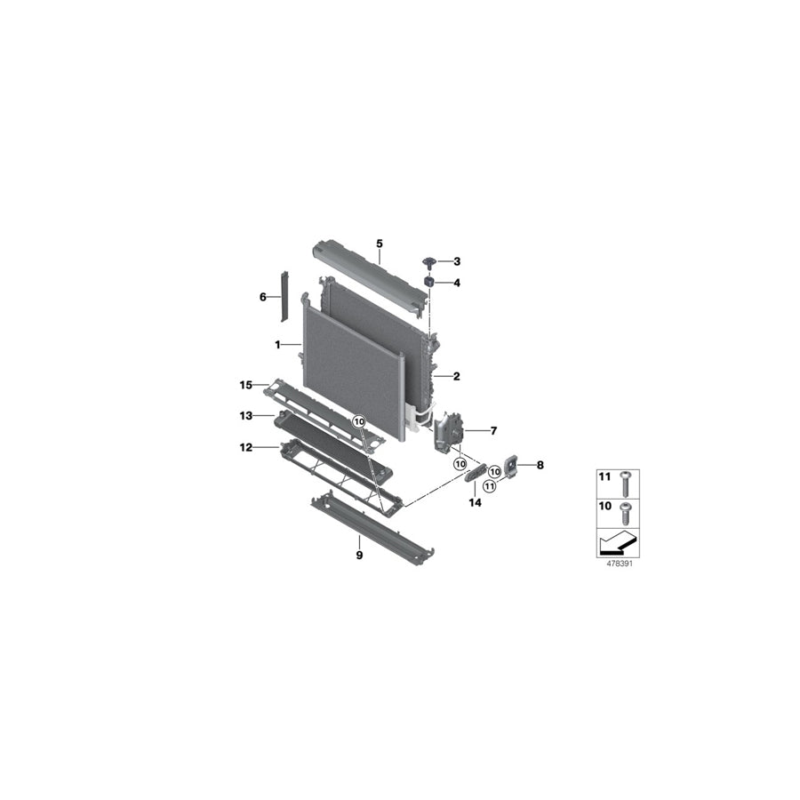 Genuine BMW 17117992019 G12 Holder, Module Mount, Lower Left ALPINA (Inc. ALPINA B7) | ML Performance US Car Parts
