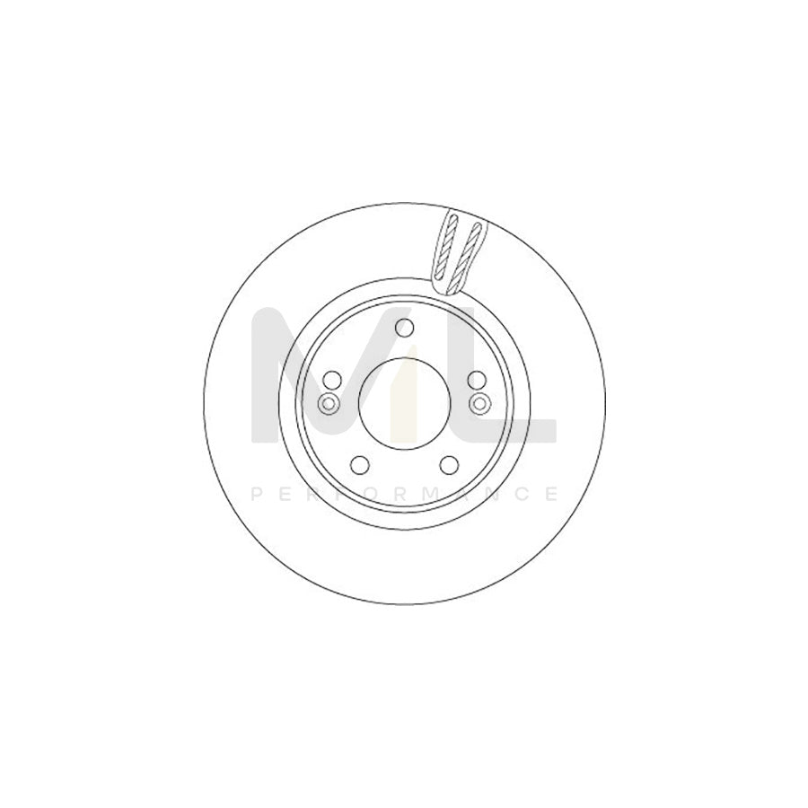 TRW DF6497S Brake Disc Vented, Painted | ML Performance Car Parts