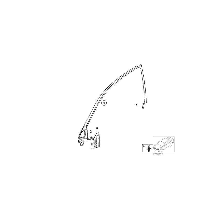Genuine BMW 51338252455 E46 Cover, Window Frame With Speaker, Left (Inc. 320td, 325ti & 318td) | ML Performance US Car Parts