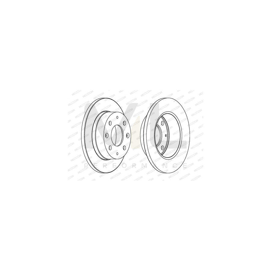 FERODO DDF1509C-1 Brake Disc Vented, Coated | ML Performance Car Parts