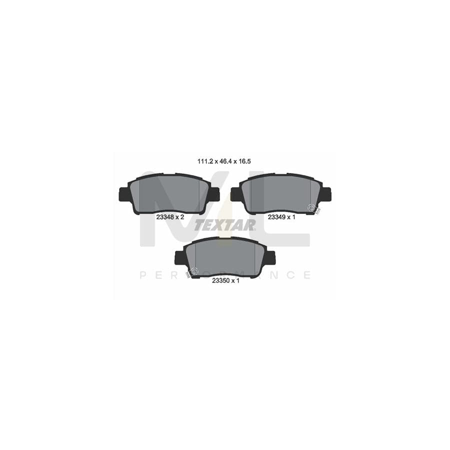 TEXTAR 2334803 Brake pad set with acoustic wear warning | ML Performance Car Parts