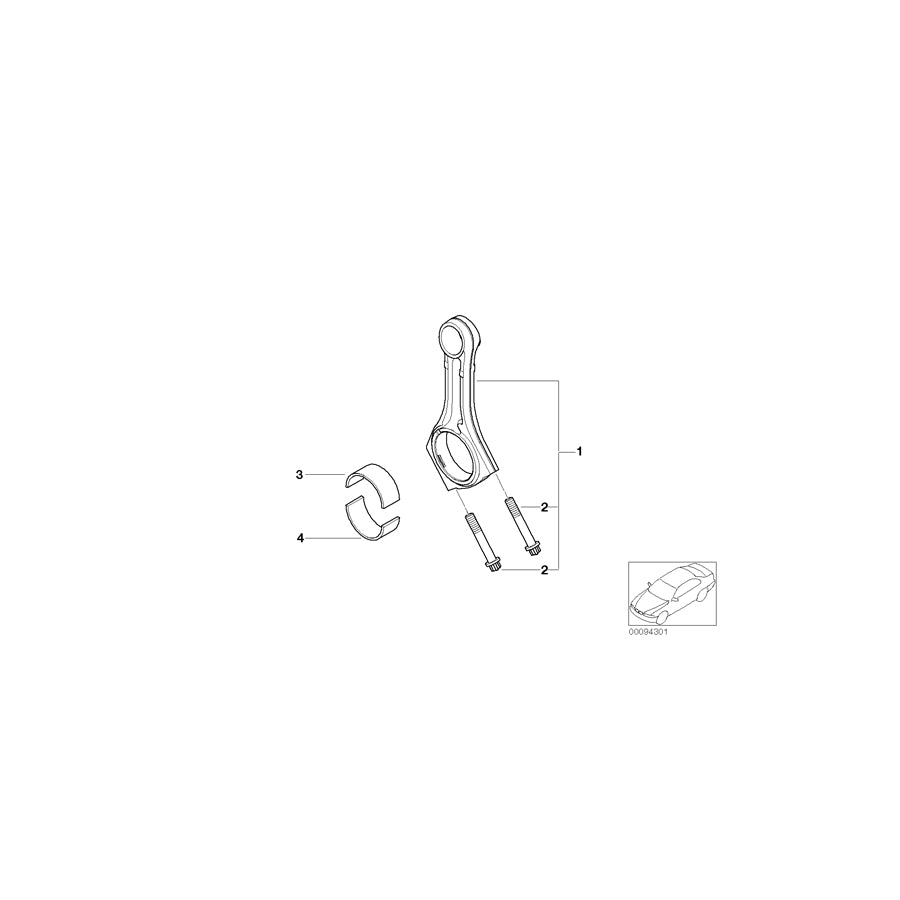 Genuine BMW 11247789381 E38 E65 Micro-Encapsulated Conrod Screw M9X1,25X56 (Inc. 740d & 745d) | ML Performance US Car Parts