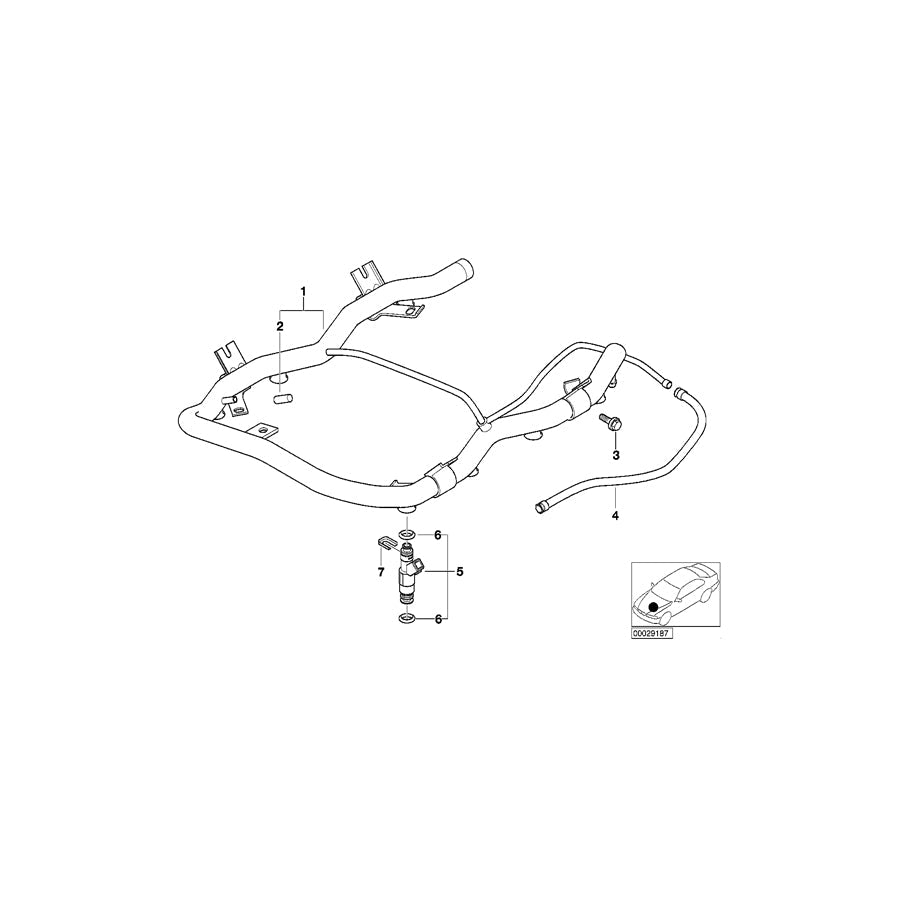 Genuine BMW 13531437443 E53 Injection Tube (Inc. X5 4.4i & X5 4.6is) | ML Performance US Car Parts