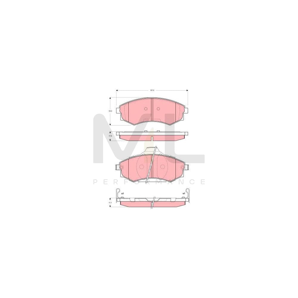 TRW Gdb3283 Brake Pad Set With Acoustic Wear Warning | ML Performance Car Parts