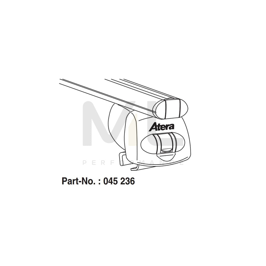 Atera Signo 045236 Roof bars for open roof rails, 110 cm, 75 kg, Aluminium