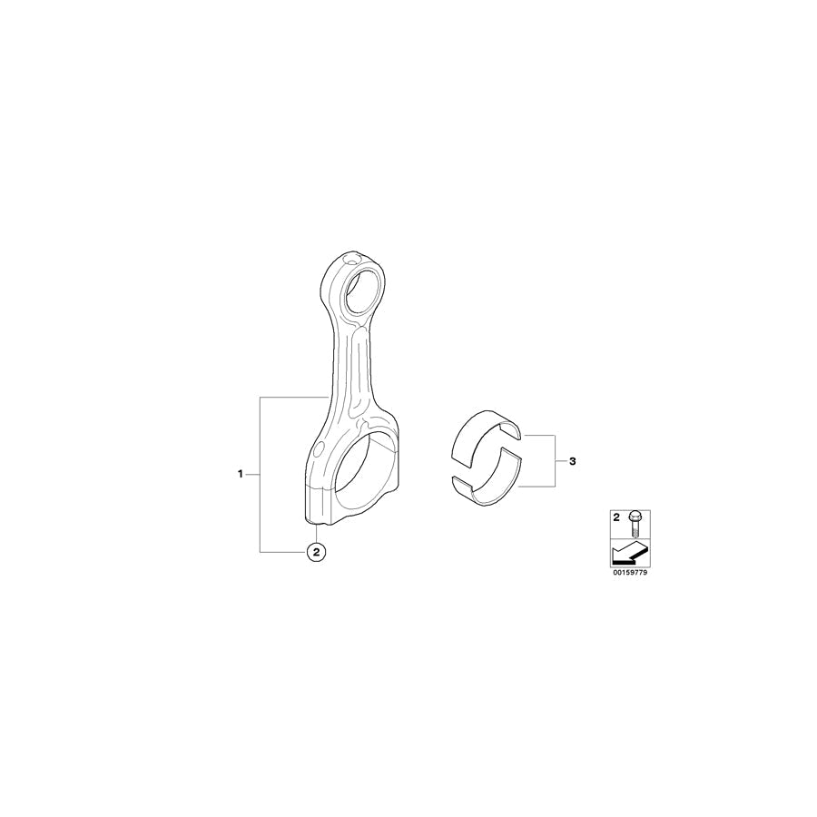 Genuine BMW 11247806770 R56 Set Connecting Rod (Inc. One D & Cooper D) | ML Performance US Car Parts