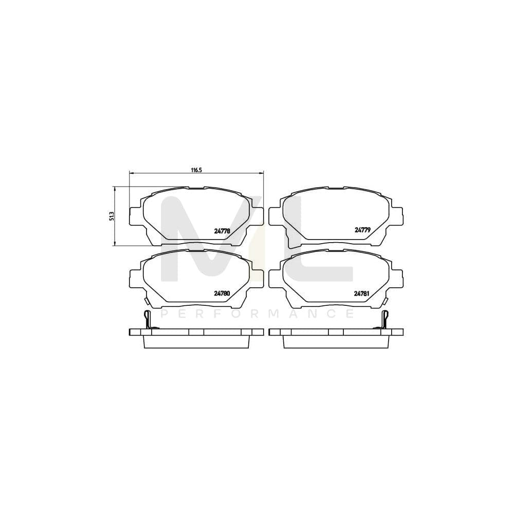 Brembo P 83 097 Brake Pad Set With Acoustic Wear Warning | ML Performance Car Parts