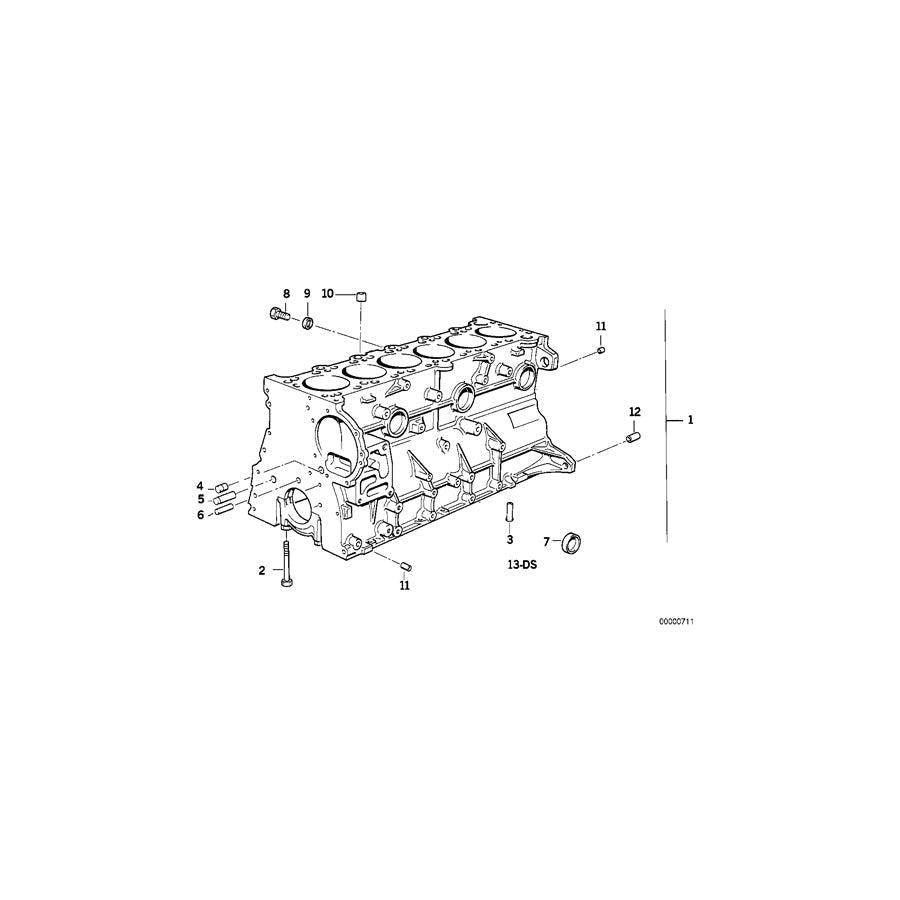 Genuine BMW 11111748927 E34 Engine Block Without Pistons (Inc. 525ix) | ML Performance US Car Parts