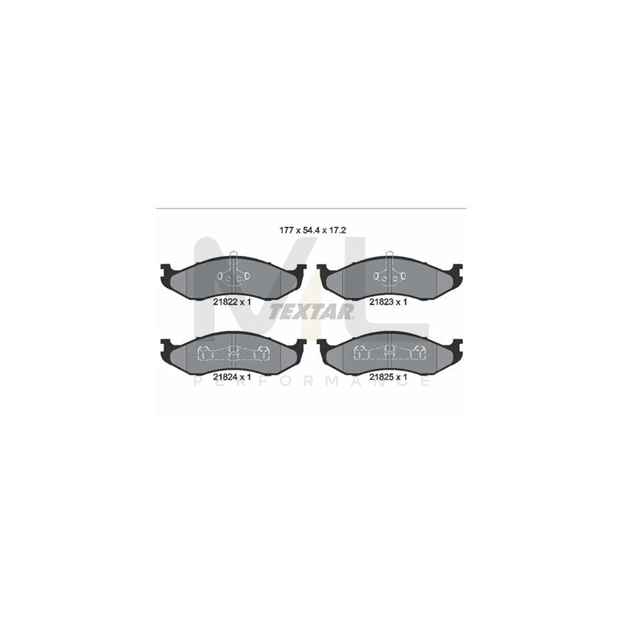 TEXTAR 2182202 Brake pad set not prepared for wear indicator | ML Performance Car Parts