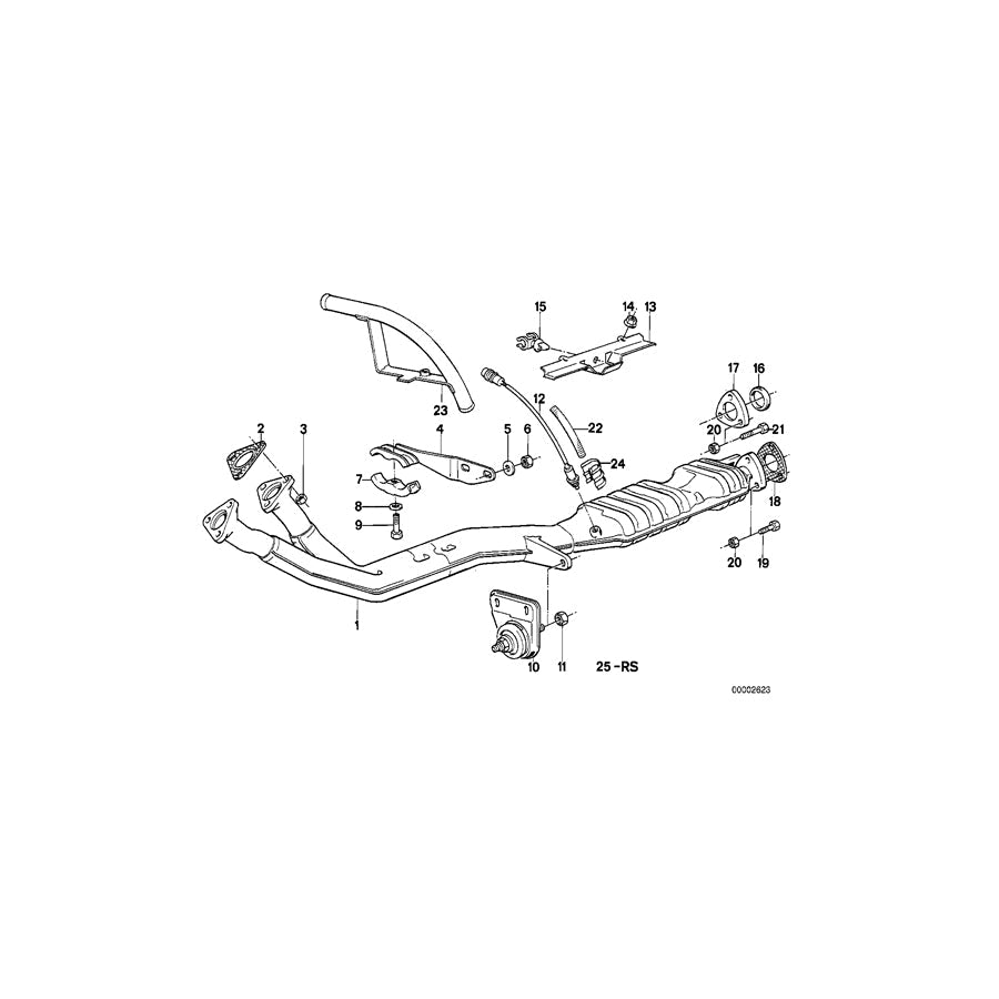 Genuine BMW 18211178246 E28 E24 Exhaust Support (Inc. M535i, 635CSi & 535i) | ML Performance US Car Parts