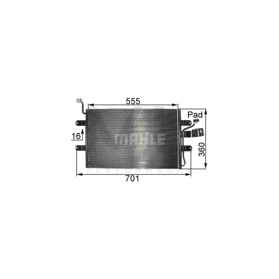 MAHLE ORIGINAL AC 256 000S Air conditioning condenser without dryer | ML Performance Car Parts
