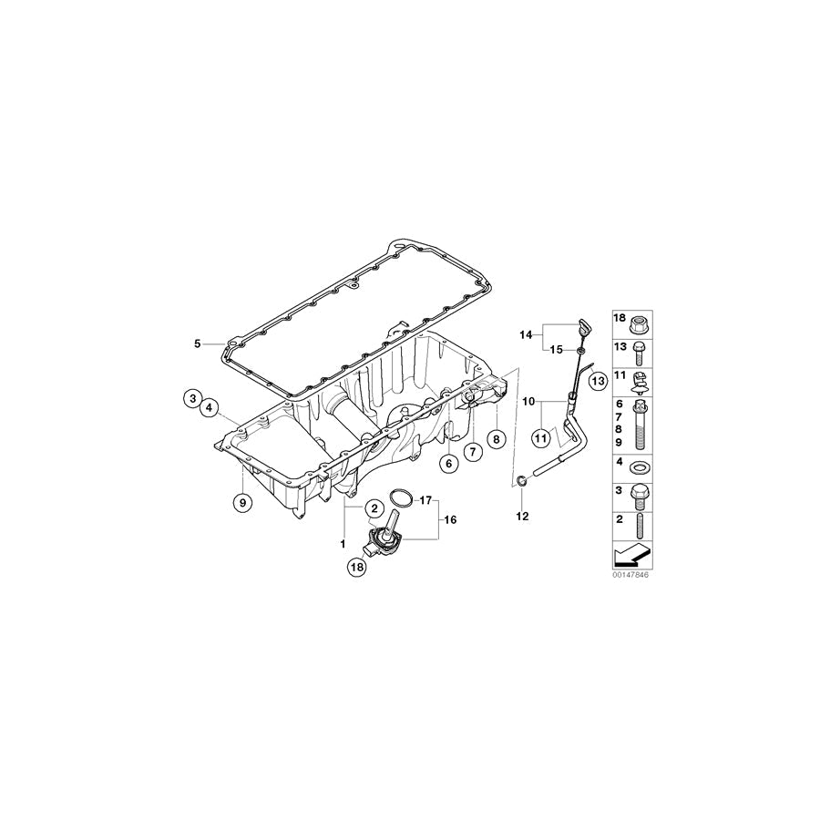 Genuine BMW 11437793022 E61 E60 Guide Tube (Inc. 530xd & 525xd) | ML Performance US Car Parts