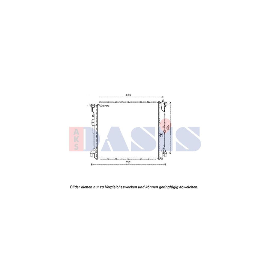 AKS Dasis 510119N Engine Radiator for Ssangyong Rodius I