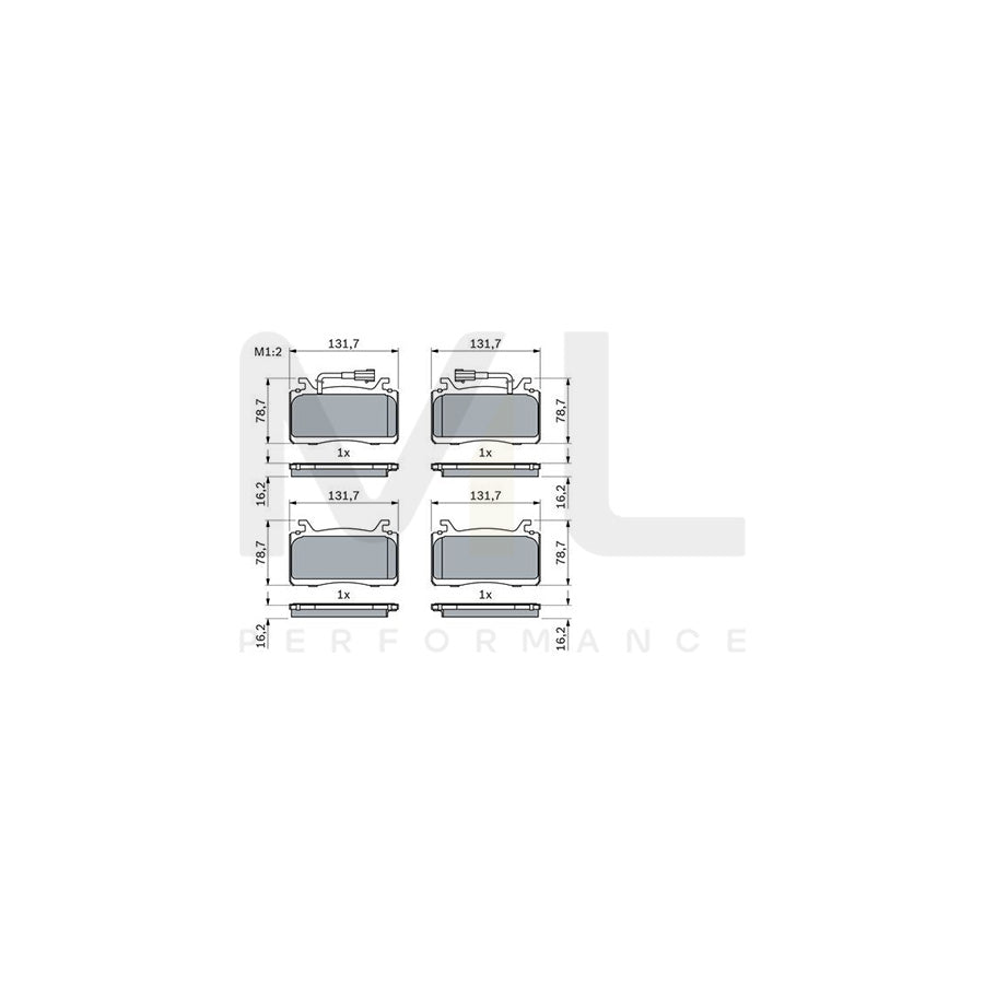 Bosch 0986424851 Brake Pad Set BP2396 | ML Performance Car Parts
