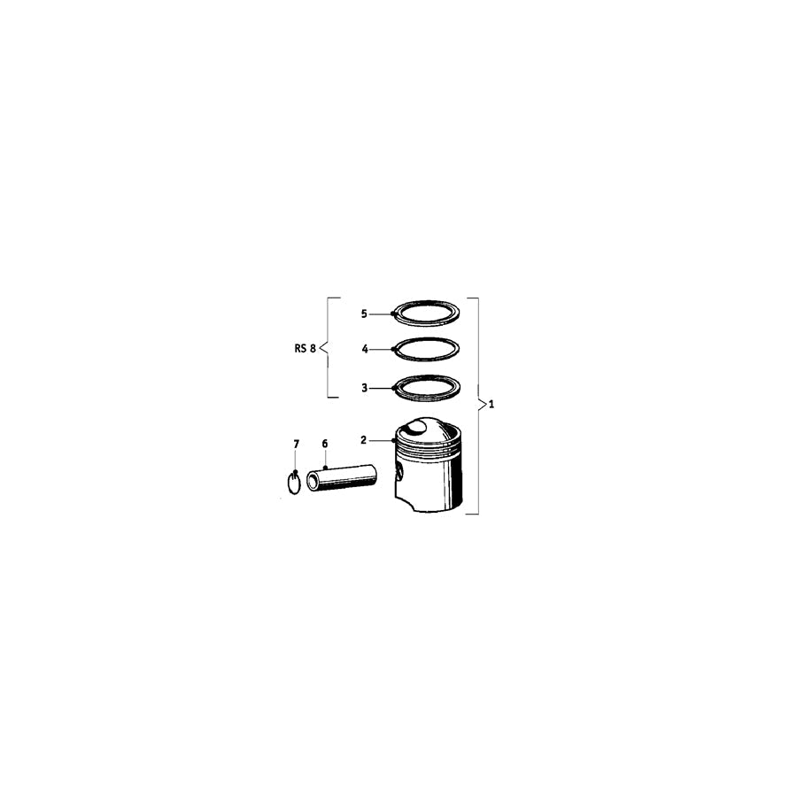 Genuine BMW 11250000655 Piston for Zyl.73,00 (Inc. R60/2) | ML Performance US Car Parts
