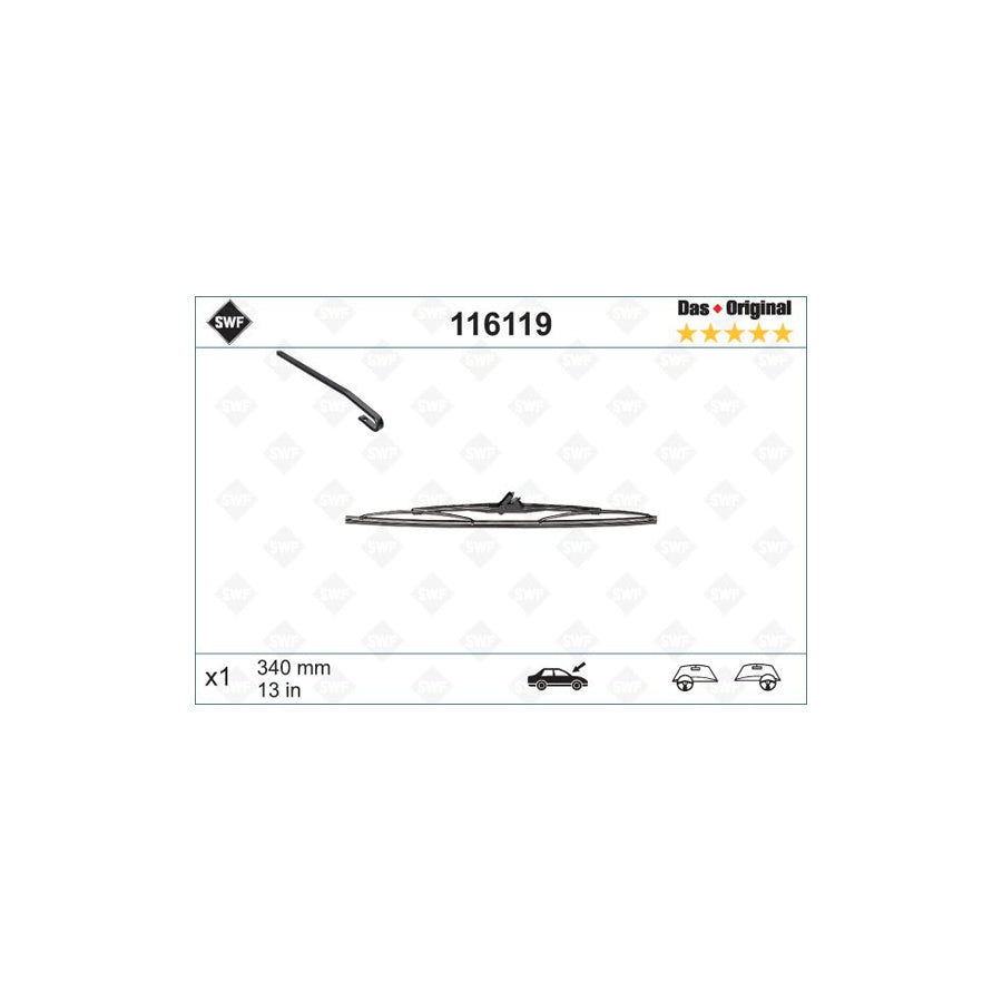 Swf Original Rear 116119 Wiper Blade | ML Performance US Car Parts