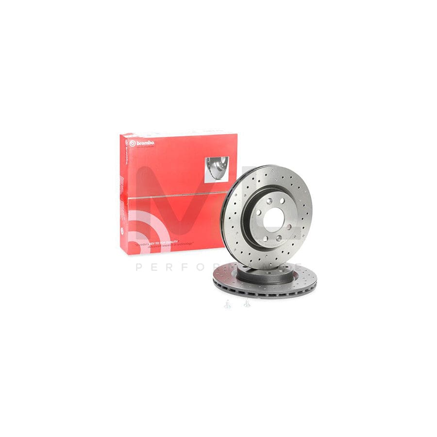 BREMBO XTRA LINE 09.5802.2X Brake Disc Perforated / Vented, Coated, High-carbon, with bolts/screws | ML Performance Car Parts