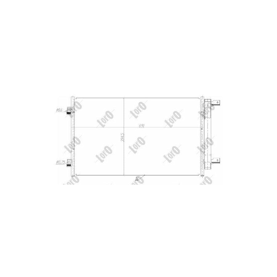 Abakus 0370160056 Air Conditioning Condenser for Opel Astra