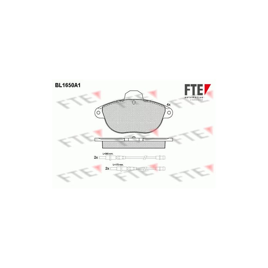 FTE Bl1650A1 Brake Pad Set for Citroã N Xantia
