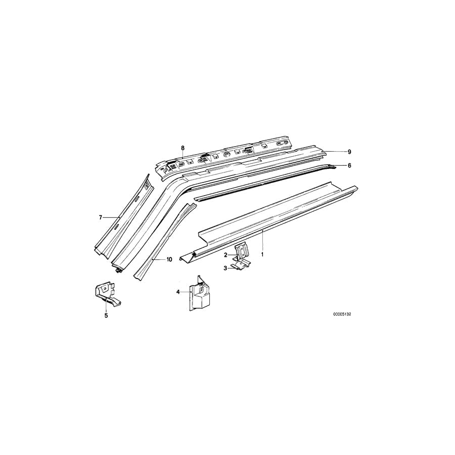 Genuine BMW 41211858689 E23 Bracket Left (Inc. 732i, 728iS & 728) | ML Performance US Car Parts