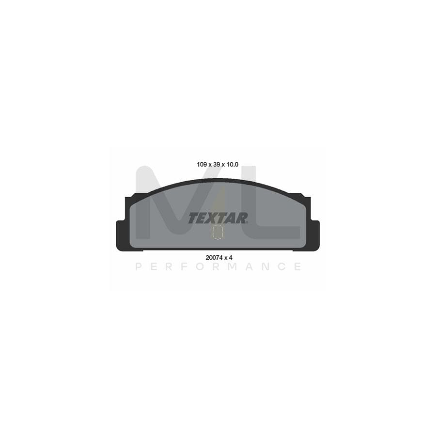 TEXTAR 2007404 Brake pad set not prepared for wear indicator | ML Performance Car Parts