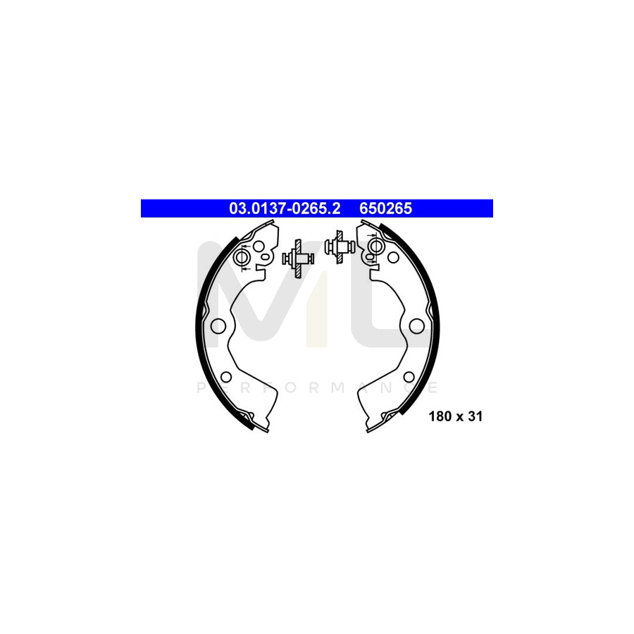 ATE 03.0137-0265.2 Brake Shoe Set