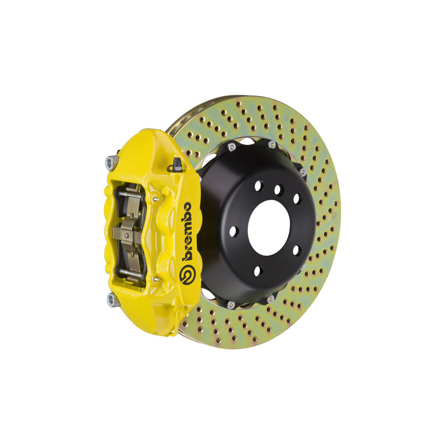 Brembo 2P1.9015A Chrysler Dodge Rear GT 4-Pistons Drilled 2-piece Big Brake Kit 380x28mm (Inc. 300, Challenger, Charger, Magnum)