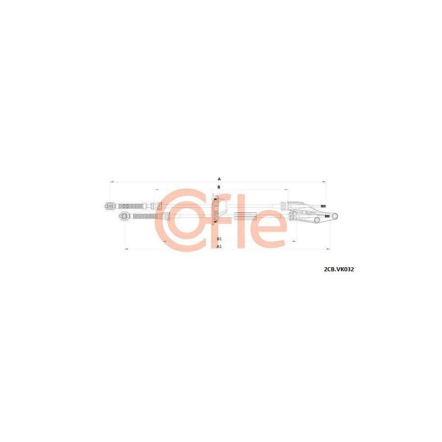 Cofle 92.2Cb.Vk032 Cable, Manual Transmission for VW Crafter