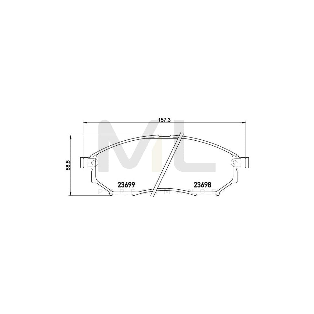 Brembo P 56 094 Brake Pad Set With Acoustic Wear Warning | ML Performance Car Parts