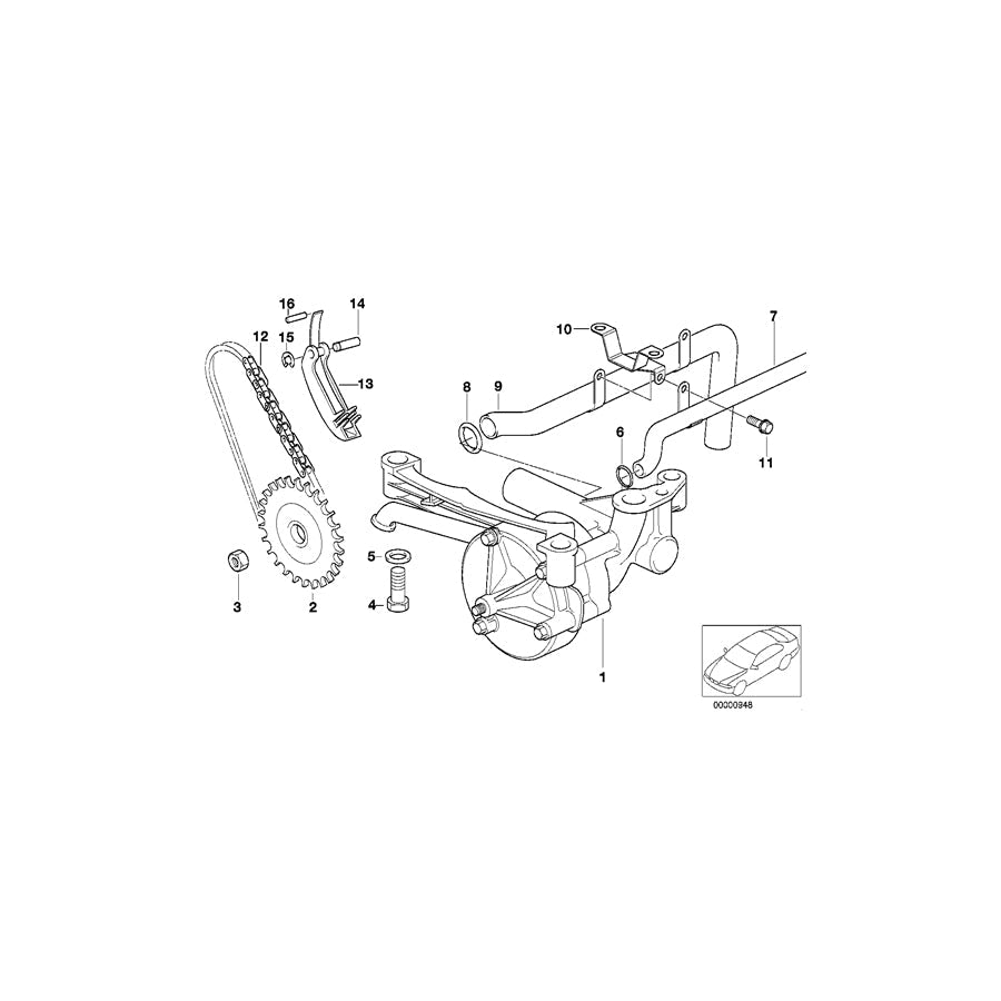 Genuine BMW 11411404584 E36 Return Pipe (Inc. M3) | ML Performance UK Car Parts