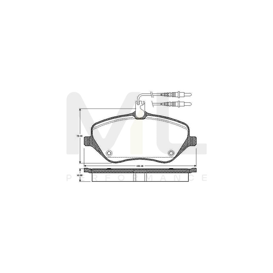 Bosch 0986Tb2880 Brake Pad Set Incl. Wear Warning Contact | ML Performance Car Parts