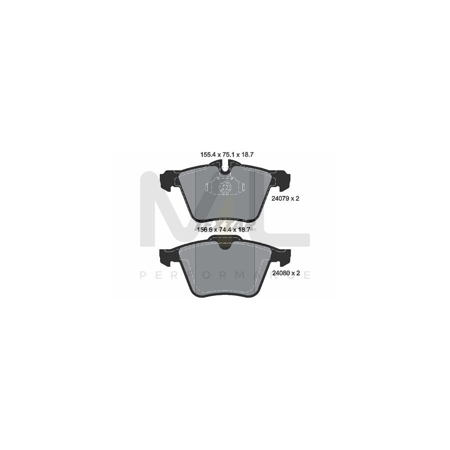 TEXTAR 2407901 Brake pad set prepared for wear indicator | ML Performance Car Parts