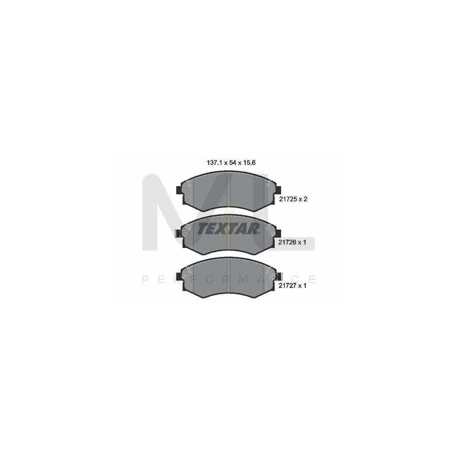TEXTAR 2172502 Brake pad set with acoustic wear warning | ML Performance Car Parts