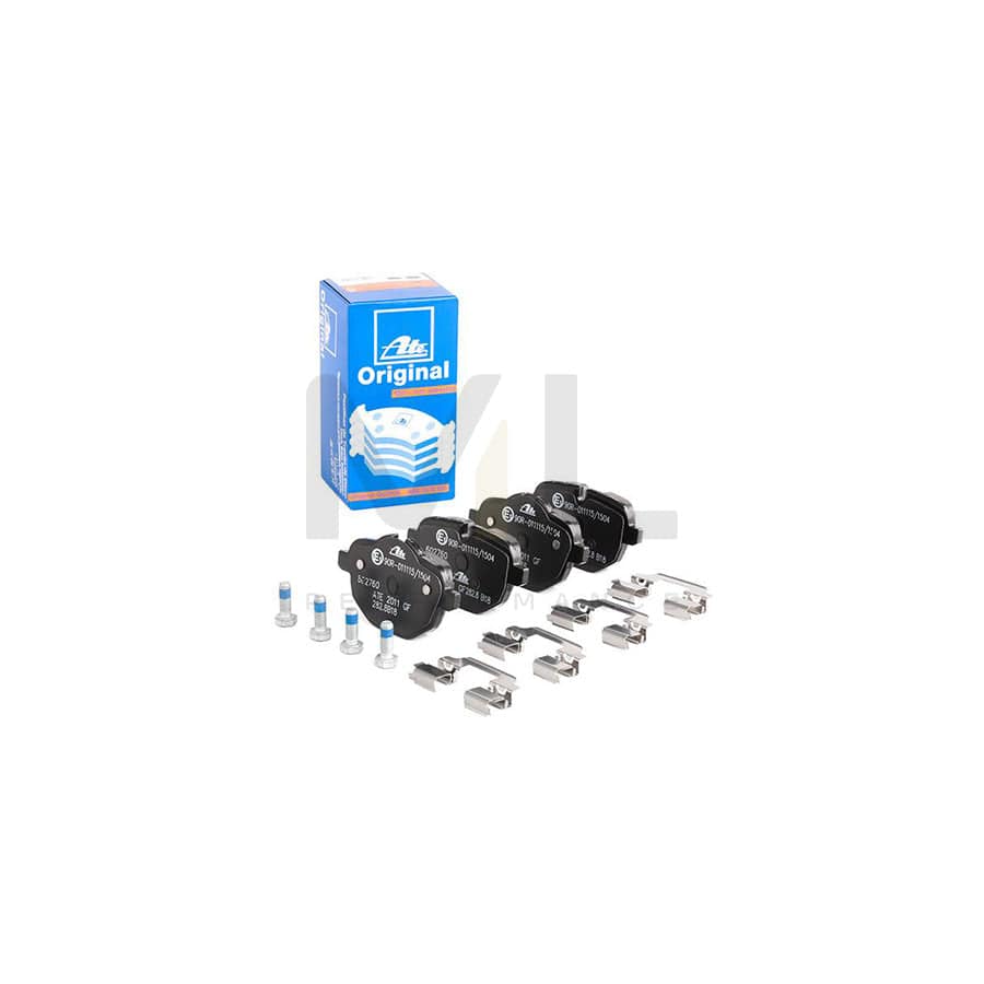 ATE 13.0460-2760.2 Brake pad set excl. wear warning contact, prepared for wear indicator, with brake caliper screws, with accessories