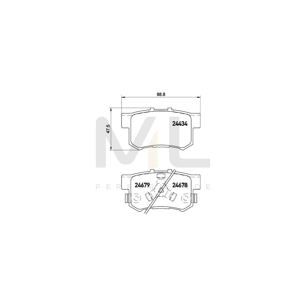Hella 8DB 355 020-021 Brake Pad Set With Acoustic Wear Warning